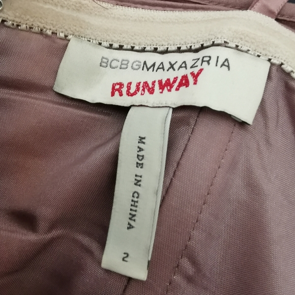 BcbgMaxazria Runway taupe silk dress size 2 - Picture 4 of 5